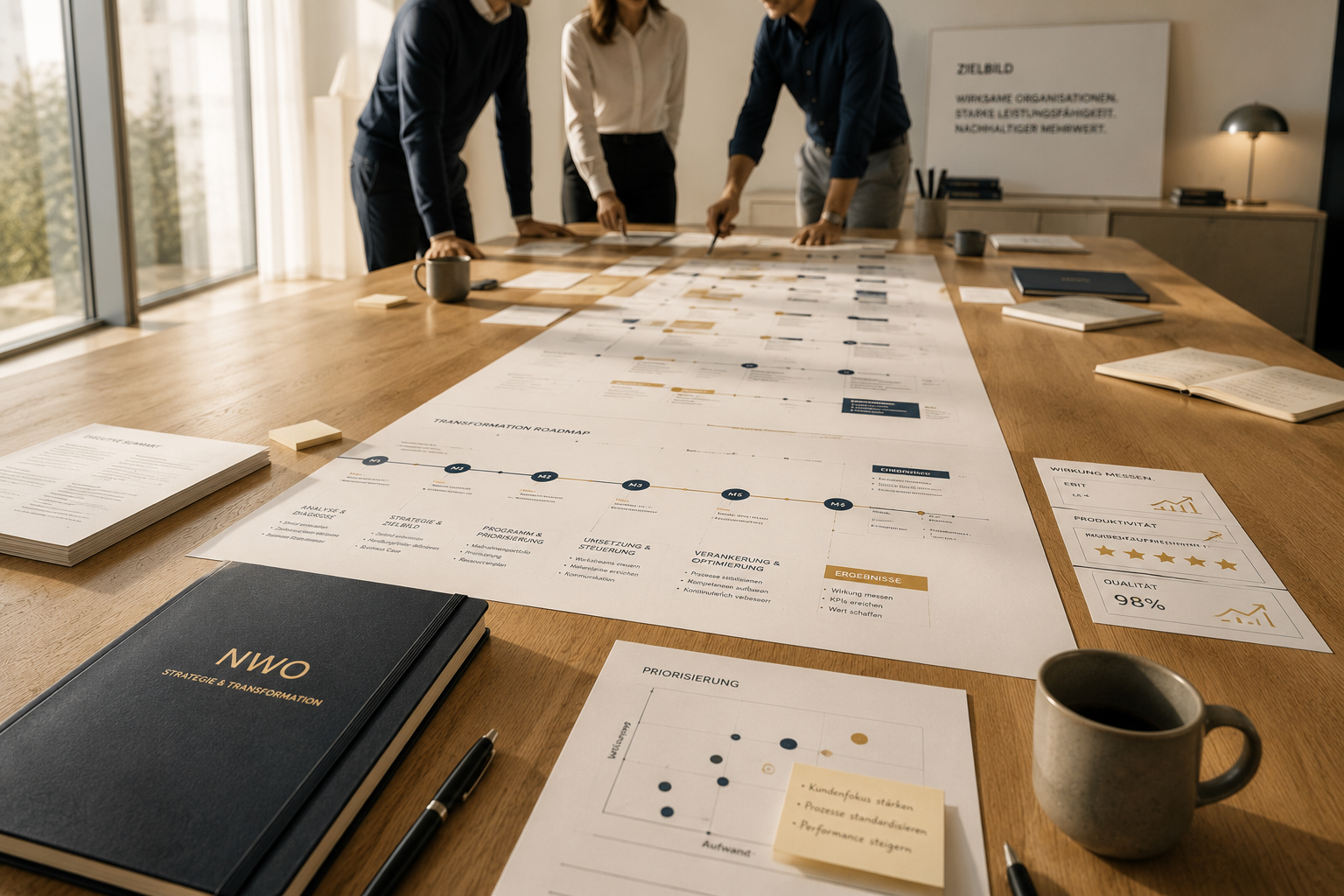 Zusammenarbeit bei NWO (KI-generiertes Illustrationsbild)